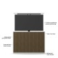 Multibrackets 7350105218040 M AV Cabinet TV-Lift 55'' Slimline White/ Walnut